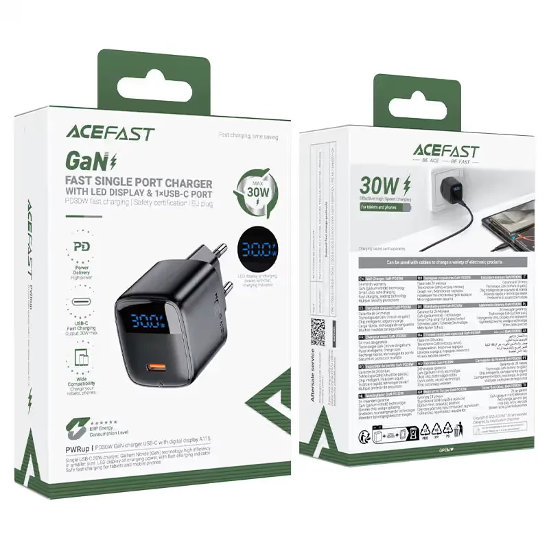 Fast Charge Wall Charger A115 PD30W GaN (1xUSB-C) EU