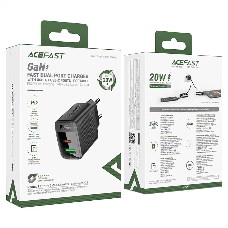 Fast Charge Wall Charger A78 PD20W GaN