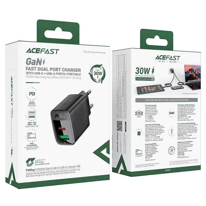 Fast Charge Wall Charger A98 PD30W GaN