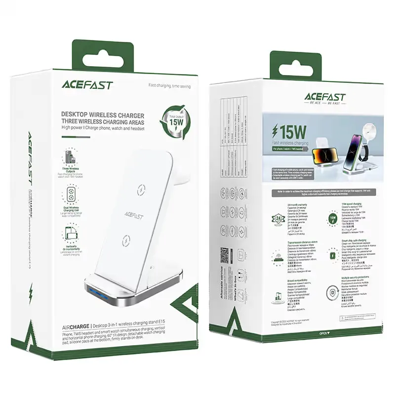 Fast Wireless Charger Desktop Holder E15