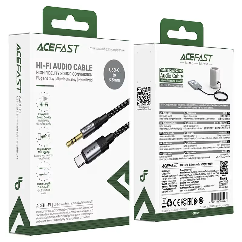 Audio cable J11 USB-C to 3.5mm