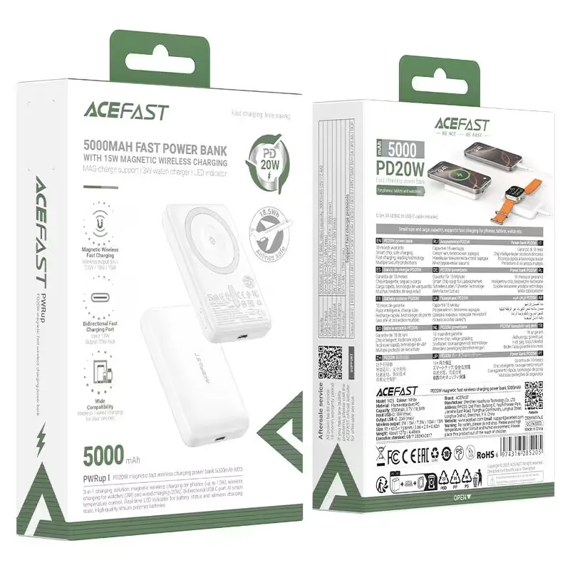 Magnetic Fast Wireless Charge Power Bank M25 PD20W 5000mAh