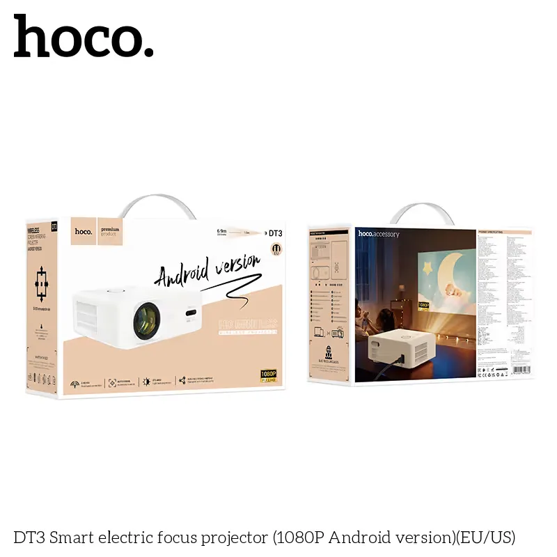 Hoco DT3 Smart Electric Focus Projector 1080P