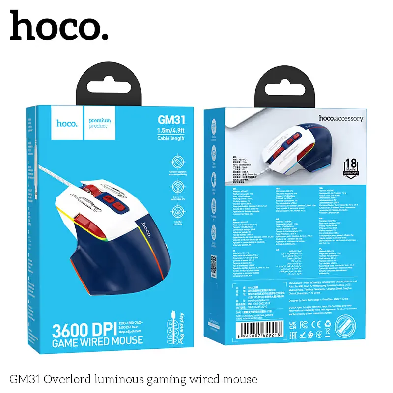 Hoco GM31 Wired Gaming Mouse