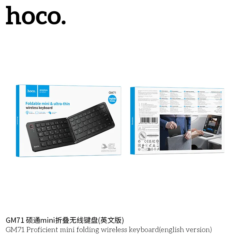 Hoco GM71 Proficient Mini Foldable Wireless Keyboard