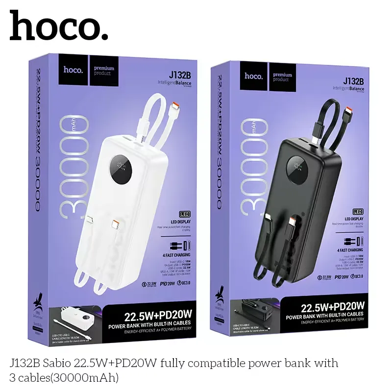 Hoco J132B Power Bank PD20W 30000mAh