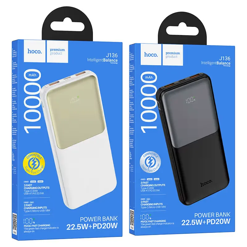 Hoco J136 Power Bank 22.5W + PD20W 10000mAh