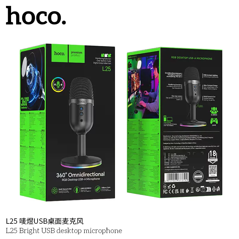 Hoco L25 Bright USB Desktop Microphone