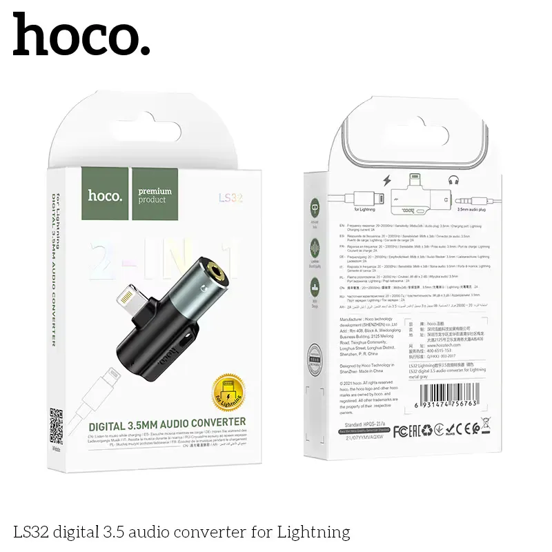 Hoco LS32 Digital 3.5mm Audio Converter for iP
