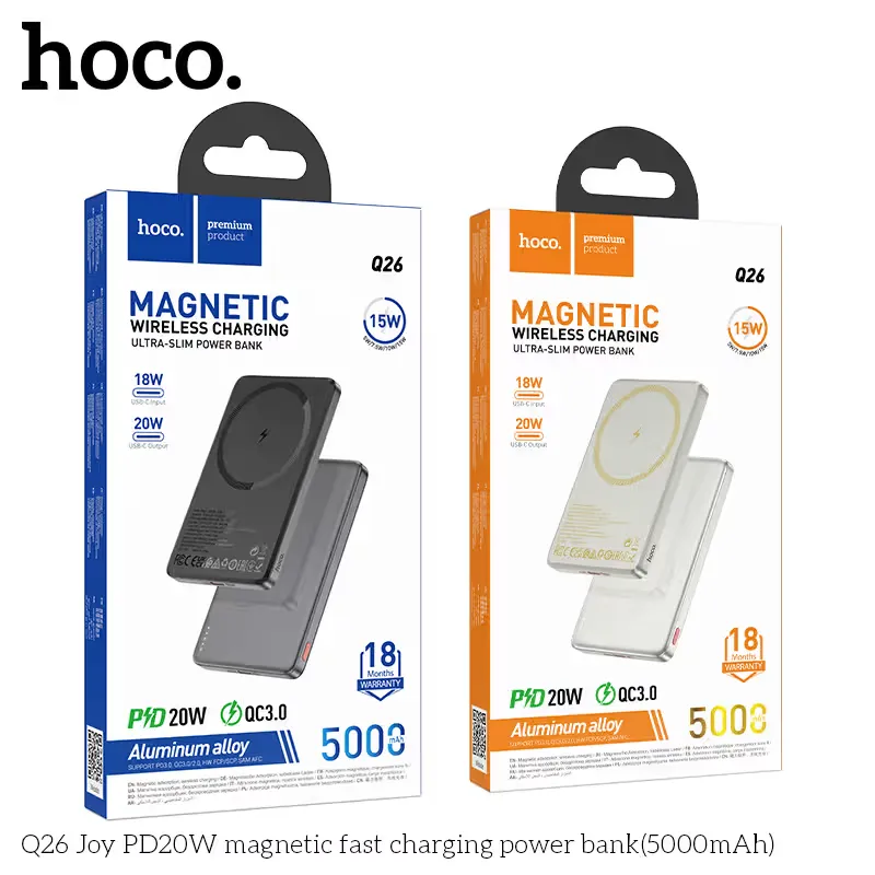 Hoco Q26 Joy PD20W Magnetic Power Bank 5000mAh