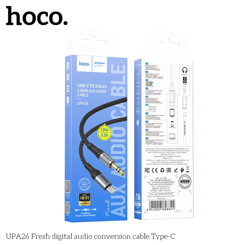 Hoco UPA26 Fresh Type-C to 3.5mm Digital Audio Adapter Cable