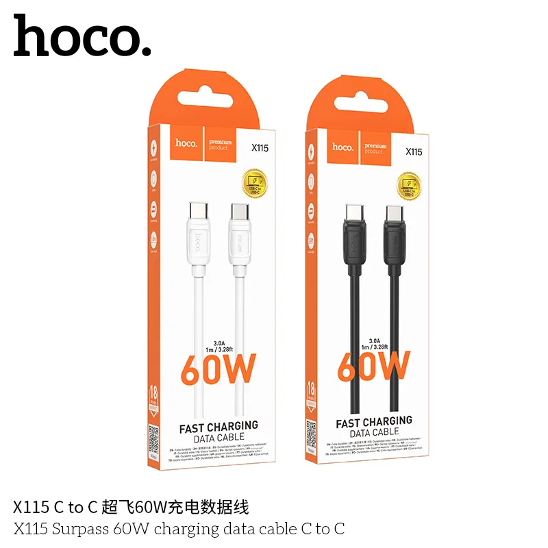 Hoco X115 Surpass 60W USB-C Charging Data Cable