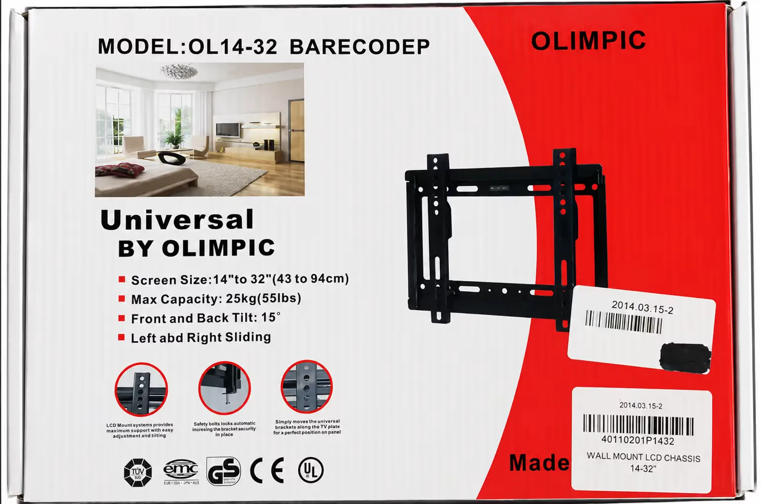 Olimpic Universal TV Wall Mount OL14-32 (14"-32")