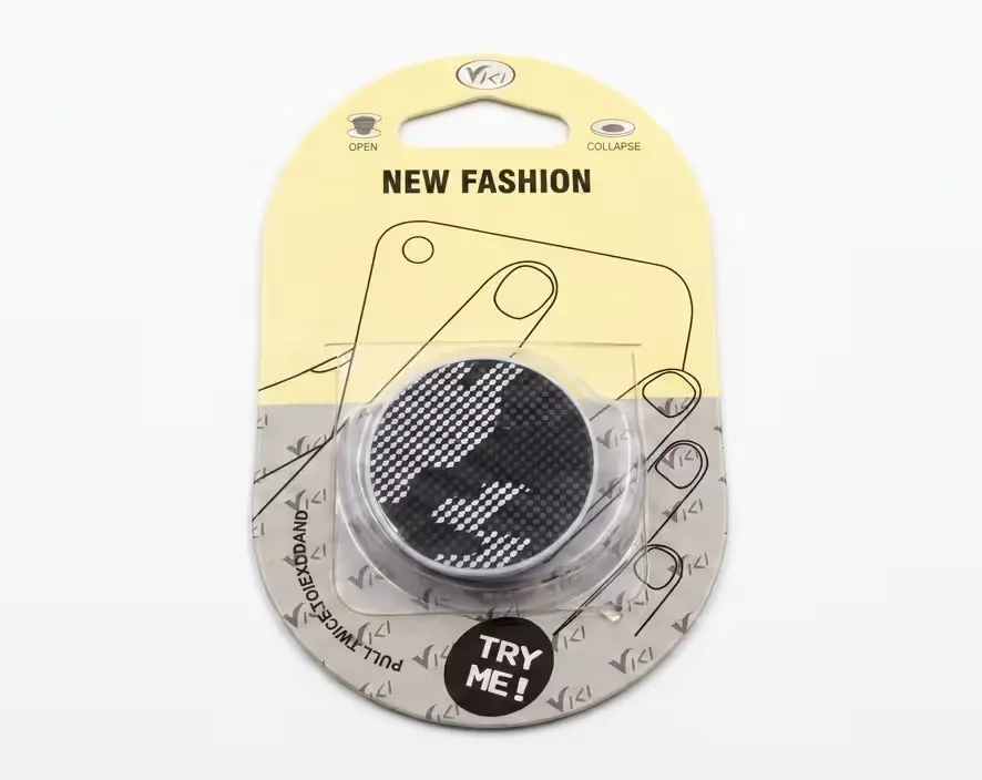 Collapsible Phone Grip & Stand - Black Pattern