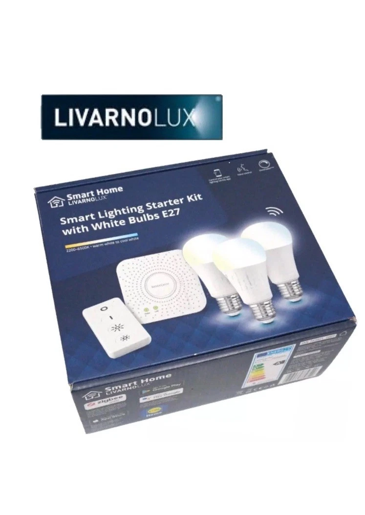 Livarno Lux Smart Lighting Starter Kit with 3x E27 Zigbee 3.0 LED Bulbs