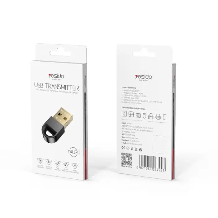 Yesido YAU34 Mini USB Bluetooth Adapter Receiver